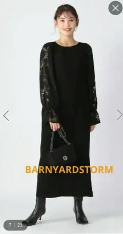 新品 BARNYARDSTORM 黒 シアーワンピース