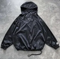 90sNIKEナイキ ナイロンプルオーバーパーカー テックY2Kアノラック銀タグ