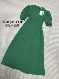 新品　オペークドットクリップ　フレアワンピース　グリーン　OPAQUE.CLIPのサムネイル