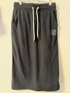 GAP ロングスカート スウェット ブラックのサムネイル