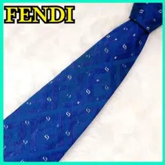 【最高デザイン】FENDI ネクタイ　ズッカ柄　デカロゴ　イタリア製　シルクのサムネイル