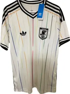 サッカー日本代表 ユニフォーム 新品未使用カラフルデザイン 白 L-112 サッカー日本代表 ユニフォーム 新品未使用カラフルデザイン 白 L-112