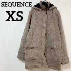 SEQUENCE【XS】スエード調フーデットコート ベージュ アウタージャケット