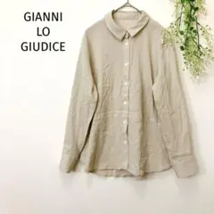 GIANNI LO GIUDICE 長袖シャツ　ベージュ　コットン100% 36