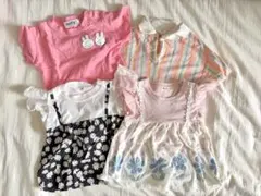 【まとめ売り】女の子 ベビー・キッズ服 4点セット（半袖）