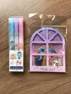 Disney キャラクター　KIRARICH＆フレークシールセット