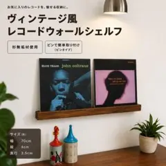 壁掛けレコードラック LP3枚用 収納 ウォールシェルフ 収納 店舗什器