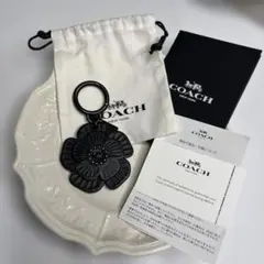 なかなか綺麗♡COACH コーチフラワーバッグ チャーム、キーリング