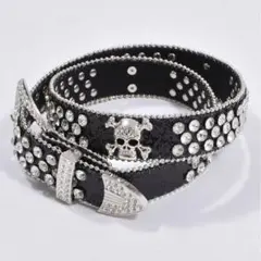 スタッズベルト スカル ドクロ 骸骨 y2k パンク ロック ストリート