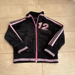 Jenni ジャージ 100cm 黒 ピンクストライプ