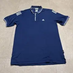 Adidas アディダス　ポロシャツ　半袖　紺　ネイビー　テニス　L