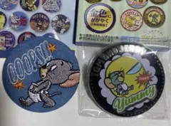 トムとジェリー　シークレット　刺繍缶バッジ　デニム缶バッジ　金バッジ　タフィー