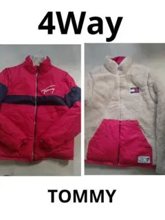 【美品】Tommy　4way　リバーシブル　ダウンジャケット　多機能ダウンベスト