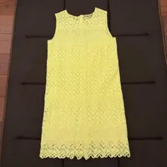 ERMANNO SCERVINO ノースリーブ レースワンピース イエロー44のサムネイル