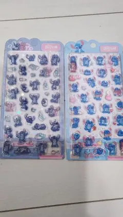 スティッチ 立体3Dシールセット 2枚　ボンボンドロップ