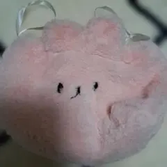 ウサギデザインのふわふわ♡ピンクポーチ 【超美品】
