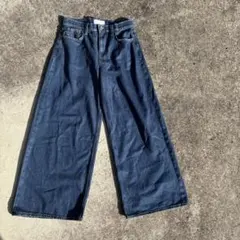 GAP ダークブルーワイドレッグデニムパンツ