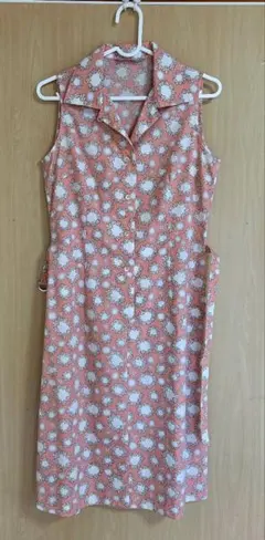 ECLIPSE エクリプス ノースリーブ花柄ワンピース