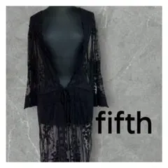fifth シアーガウン ロングワンピース ブラック