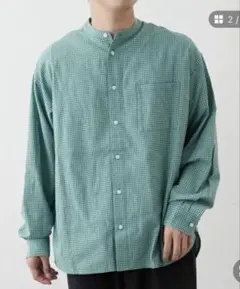 CIAOPANIC TYPY ビエラチェック微起毛バンドカラーシャツ