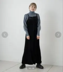 kastane カスタネ　カットベロアキャミワンピース