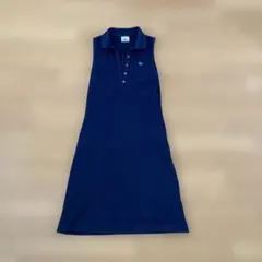 LACOSTE ノースリーブポロシャツワンピース40 ネイビーのサムネイル