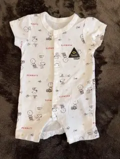 スヌーピー プリントロンパース 50-60