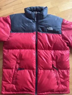THE NORTH FACE ダウンジャケット XL レッド/グレー