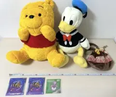 ディズニー プーさん・ドナルド ぬいぐるみ・巾着