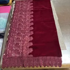 和装用 ベルベットストール レース付き