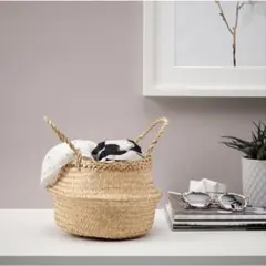 IKEA 天然素材 折りたたみバスケット 3個セットのサムネイル