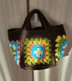 匿名配送　ハンドメイド　グラニースクエアバック