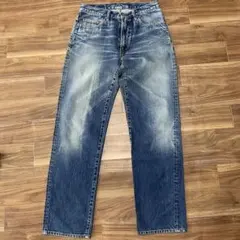 ハリウッドランチマーケット】ストレートデニム オレンジステッチ 