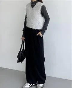 callautia ラメシャギーニットベスト