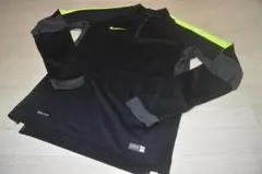 Nike サッカー用長袖シャツ ブラック/ネオンイエローのサムネイル