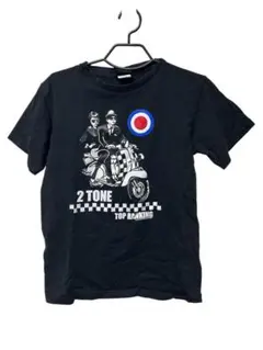 2トーンデザイン Tシャツ Mサイズ ブラック