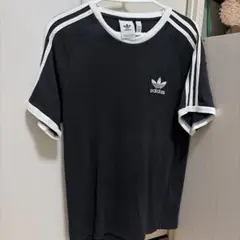 adidas トレフォイル ロゴTシャツ ブラック J/M