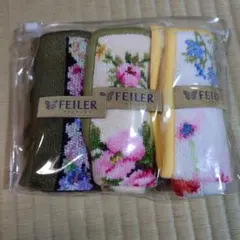 FEILER 花柄ハンカチ3枚セット
