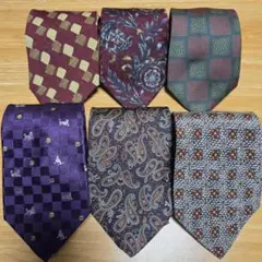ブランドネクタイ ネクタイ ６本まとめ売り ヨシエイナバ トラサルディ ダンヒル