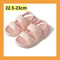 サンダル ピンク ストラップ付き 可愛い おしゃれ 22.5-23cm