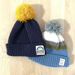 ⭐️値下げ中⭐️ 【美品】 ベビー帽子 ベビーニット帽 2点セット