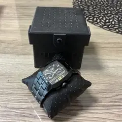 DIESEL ブラック スクエアフェイス 時計