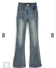 グレイル　セミフレアデニムパンツ　cu508 ブルー　Lサイズ