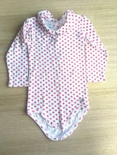 プチバトー　ロンパース　長袖　女の子　12m   70　80　ピンク