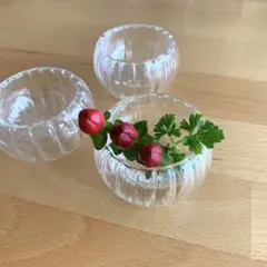 ダブルウォールガラス花瓶3個