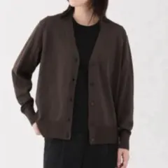 無印良品　レディース　Vネックカーディガン　UVカット　夏　茶色　M 長袖　薄手のサムネイル