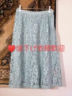 BANANA REPUBLIC♥総レース ロングタイトスカート ミントグリーン
