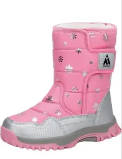 スノーブーツ キッズ ジュニア ブーツ 女の子 防水 保暖 14cm