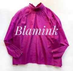Blamink シルク混 ボウタイ 36 ブラウス ブラミンク ピンクのサムネイル