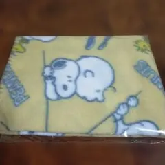 PEANUTS フリースブランケット イエロー 900mm x 600mm